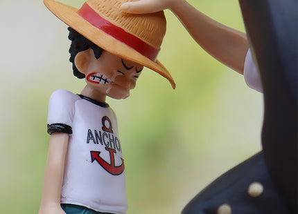 Figura Luffy y Shanks One Piece 18cm