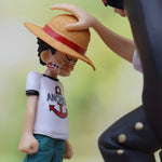 Figura Luffy y Shanks One Piece 18cm