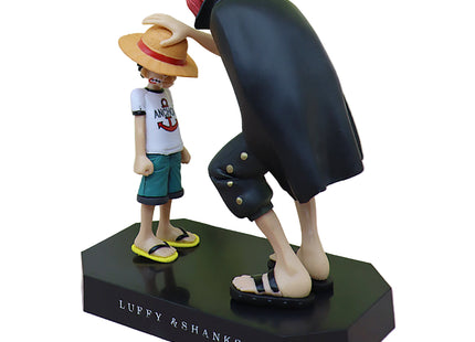 Figura Luffy y Shanks One Piece 18cm