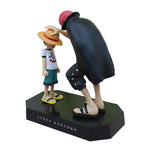 Figura Luffy y Shanks One Piece 18cm