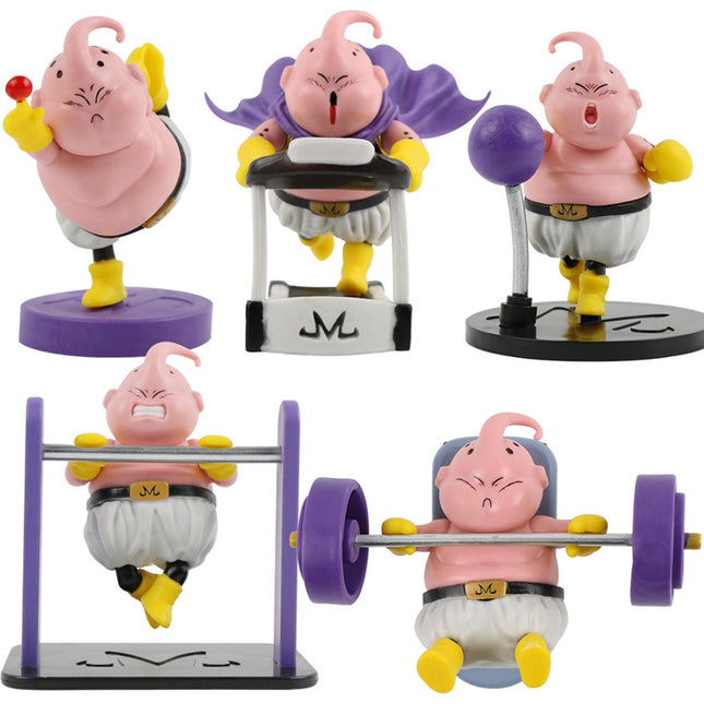 Set 5 Figuras Majin Buu Gym 7-10cm