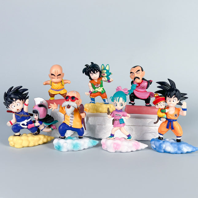 Set 7 Figuras Dragon Ball Nube Colorida 11cm