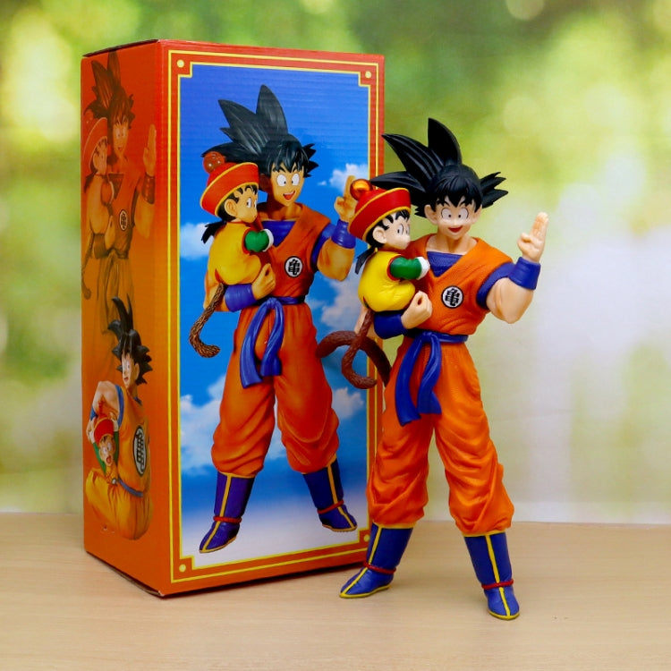 Figura de Colección Goku con Gohan Niño - Dragon Ball Z 30cm Aprox