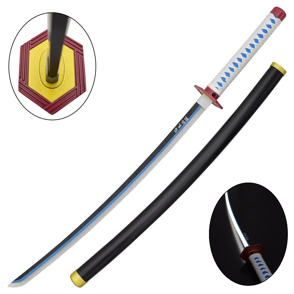Katana Nichirin de Giyu Tomioka Hoja Acero + Vaina - Demon Slayer 103cm