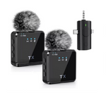 Micrófono Inalámbrico Doble F11-2 3 en 1 - Type-C/Android/iPhone/Cameras/Laptop