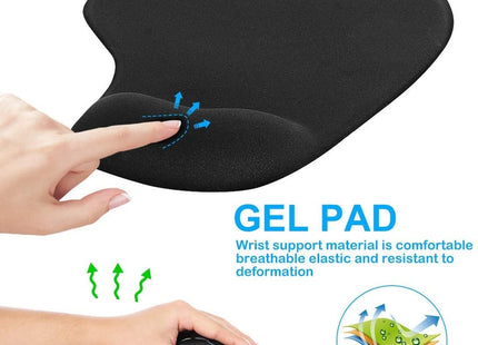 Mouse Pad Ergonómico con Gel - Soporte de Muñeca Confort