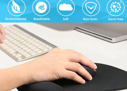Mouse Pad Ergonómico con Gel - Soporte de Muñeca Confort