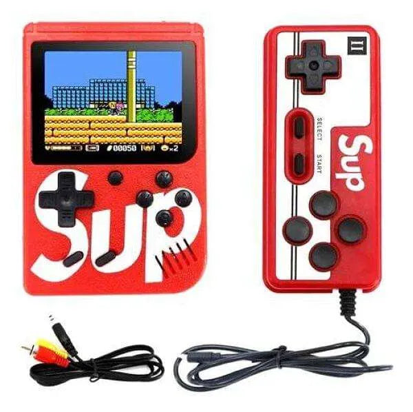 Consola Portátil Retro Roja 400 en 1 con Control Extra y Salida TV