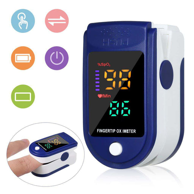 Oxímetro de Pulso Digital LK87 - Fingertip Pulse Oximeter con Pantalla LED