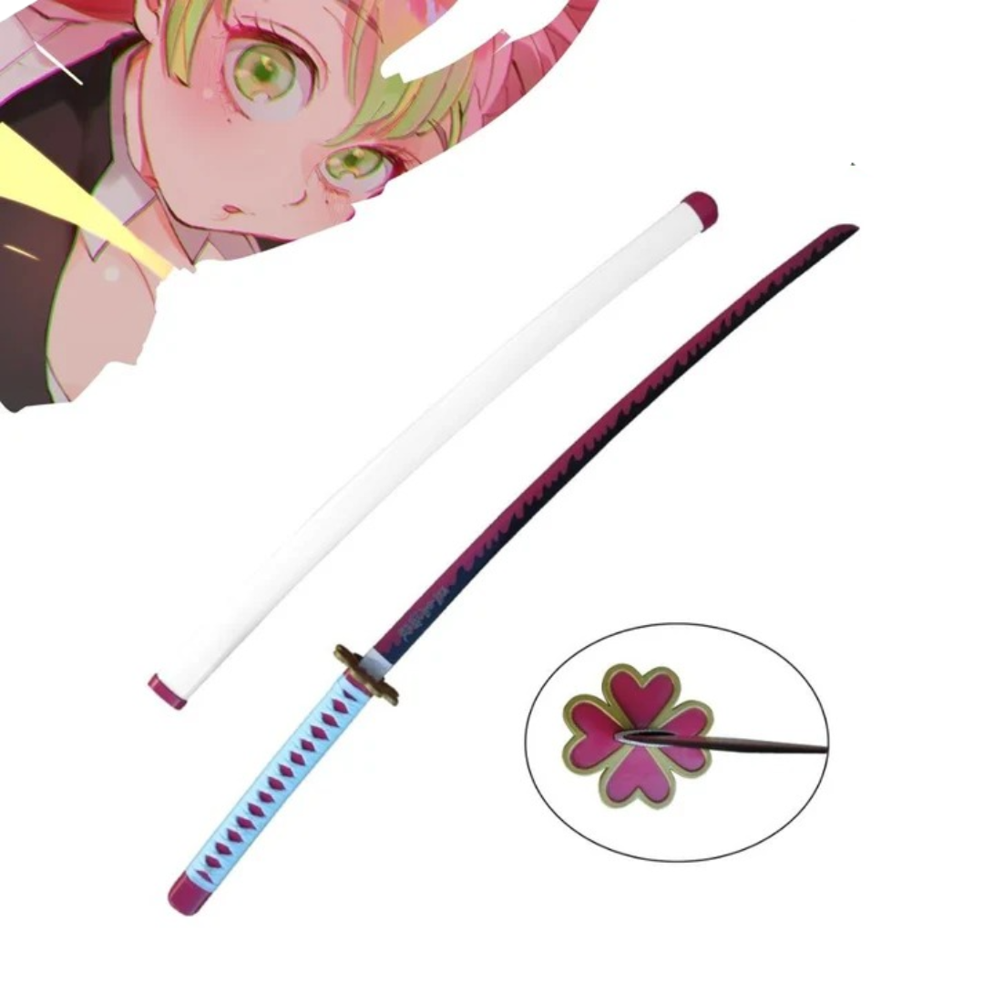 Katana Nichirin de Mitsuri Kanroji Hoja Acero + Vaina - Demon Slayer 103cm