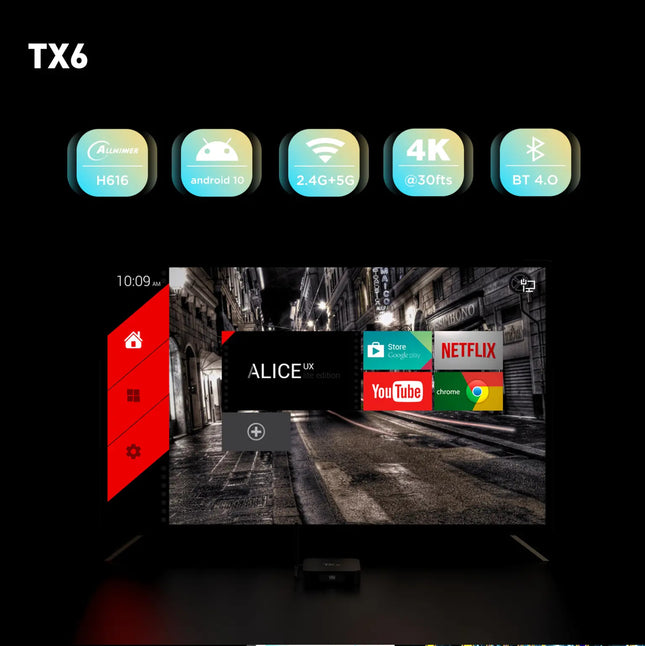 TV Box TX6 con Bluetooth