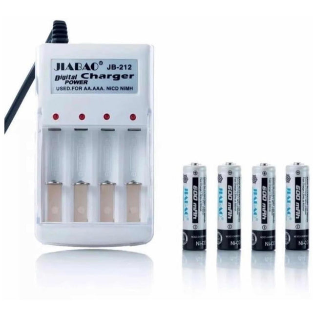 Cargador de Baterías Recargables JIABAO AA / AAA +4 Pilas AA JB212