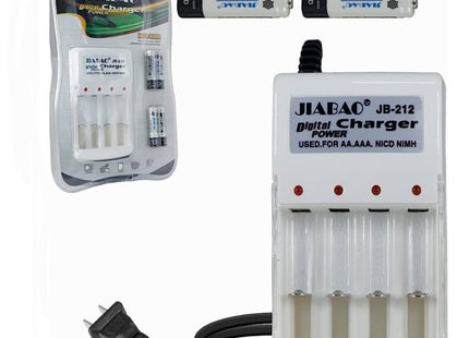 Cargador de Baterías Recargables JIABAO AA / AAA +4 Pilas AA JB212