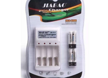 Cargador de Baterías Recargables JIABAO AA / AAA +4 Pilas AA JB212