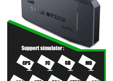 Consola Retro Game Stick Lite 4K + 2 Controles Inalámbricos 2.4G