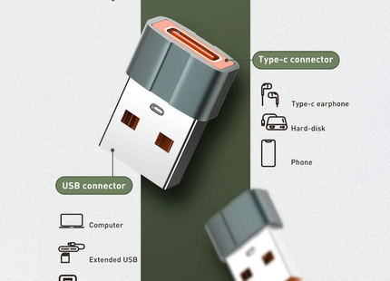 Adaptador USB-C LDNIO - Fast Transmission USB-C Female to USB 3.0 Male