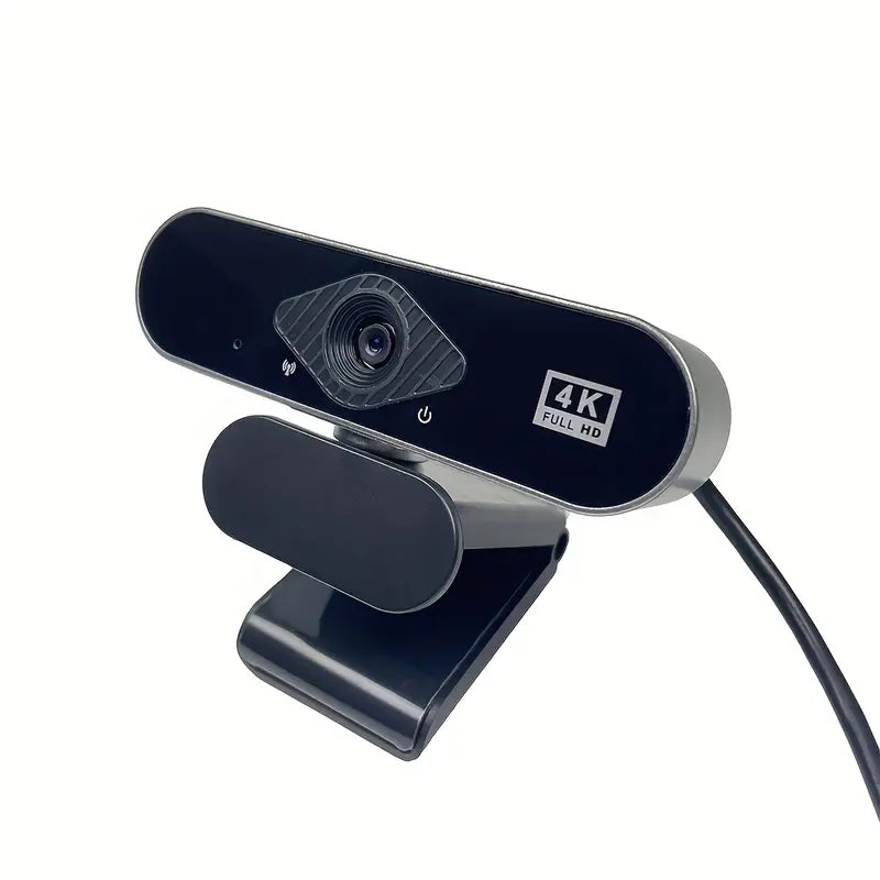 Webcam 4K Ultra 8MP - Micrófono con Reducción de Ruido y Clip Rotatorio