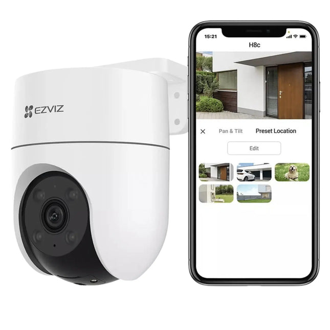 Cámara IP EZVIZ H8C 1080P 360° - WiFi IP65 con Detección de Silueta Humana