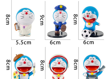 Set de Figuras Doraemon 6 Piezas 8cm