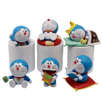 Set de Figuras Doraemon 6 Piezas Versión Relajada