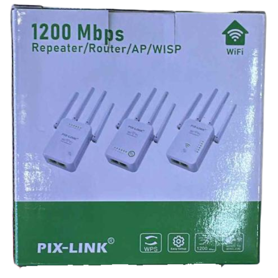 Repetidor WiFi PIX-LINK 1200Mbps con 4 Antenas