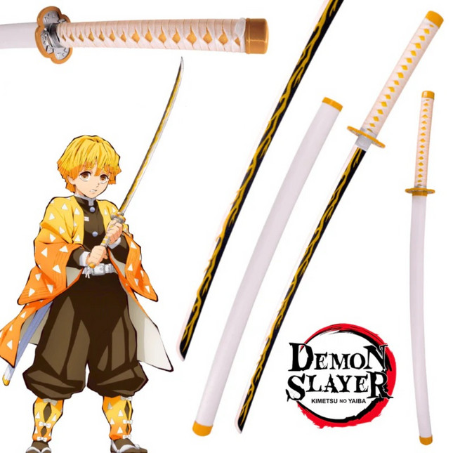 Espada Nichirin de Zenitsu Hoja Acero + Vaina - Demon Slayer 100cm