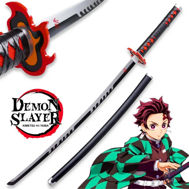 Espada Nichirin de Tanjiro Temporada 2 Hoja Acero + Vaina - Demon Slayer 103cm