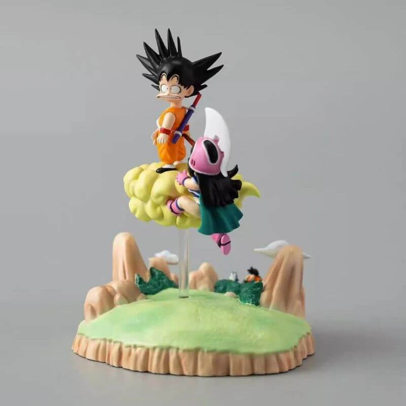 Figura Goku y Chi-Chi Nube Kinton 10cm Aprox