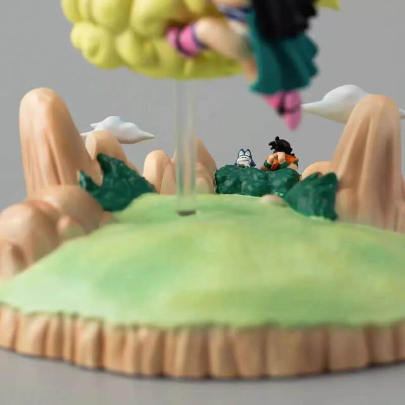 Figura Goku y Chi-Chi Nube Kinton 10cm Aprox