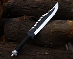 Cuchillo de Rambo II Acero + Funda - 35cm Decorativo