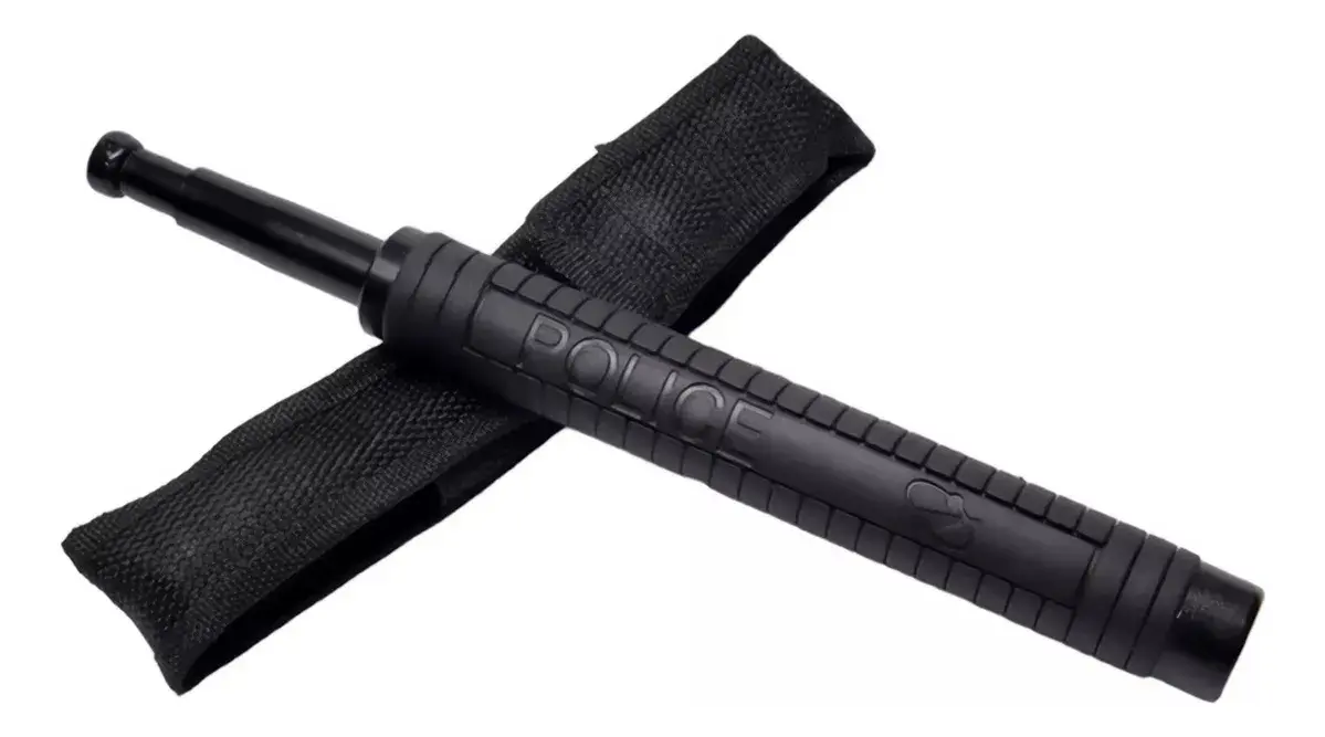 Bastón Extensible Telescópico Police 50cm Aprox con Funda