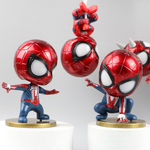 Set 5 Figuras Spider-Man Marvel Chibi con Ventosa 18cm Aprox