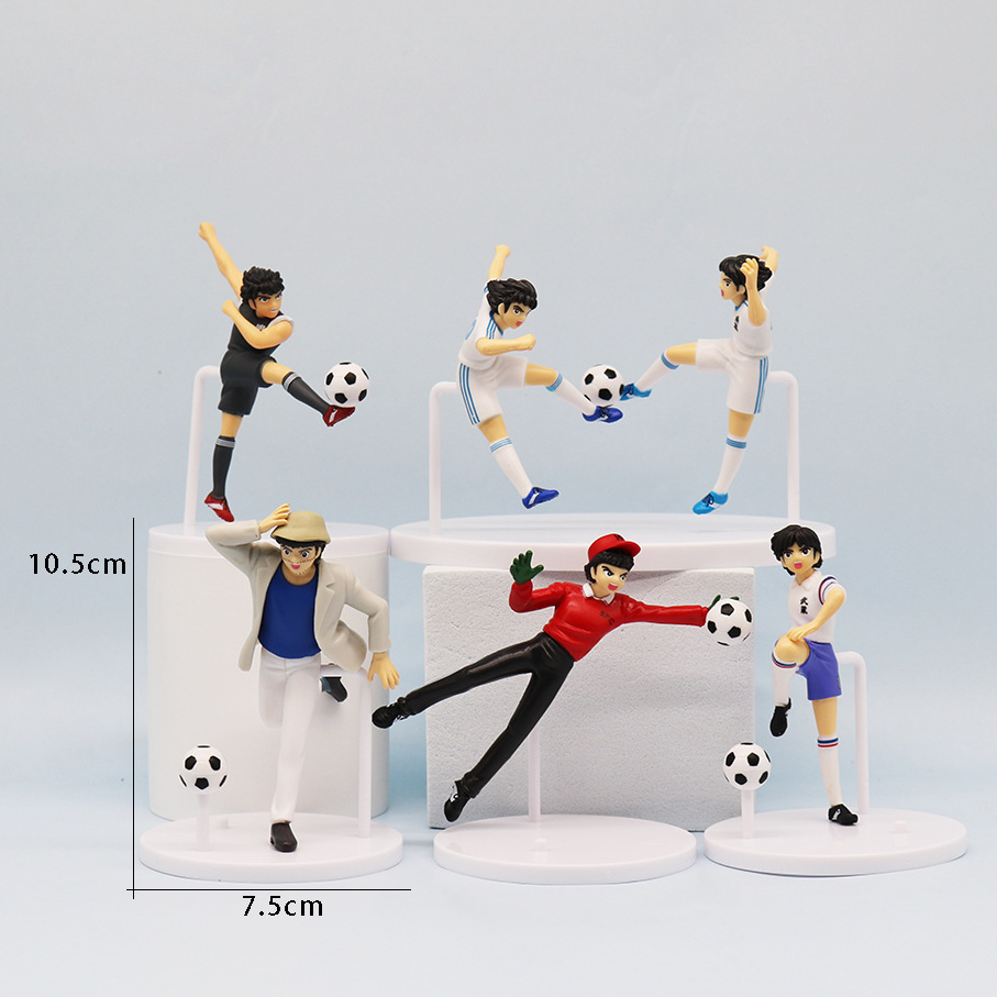 Set 6 Figuras Captain Tsubasa Oliver y Benji 10.5cm Aprox