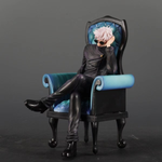 Figura Gojo Satoru Sentado Jujutsu Kaisen 25cm Aprox