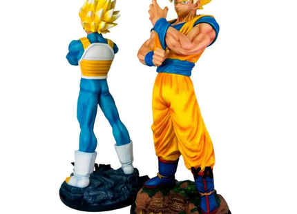 Set Figuras Goku y Vegeta Super Saiyan 29cm Aprox