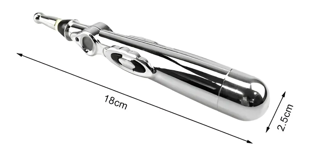 Lápiz de Acupuntura Electrónico 3 en 1 para Terapia de Masaje 18cm Aprox