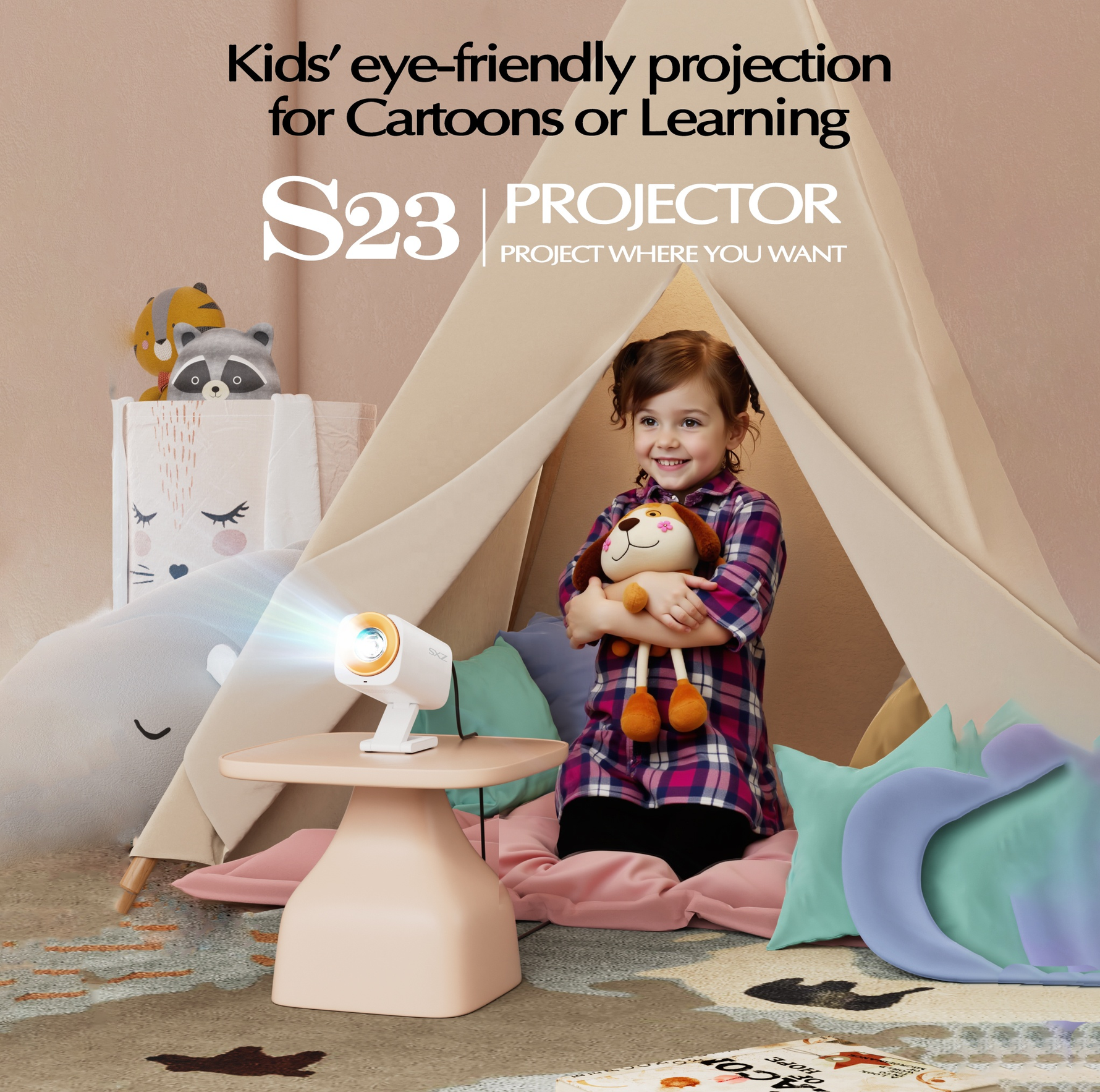 Proyector Mini S23 Portátil Android WiFi Pantalla hasta 150"