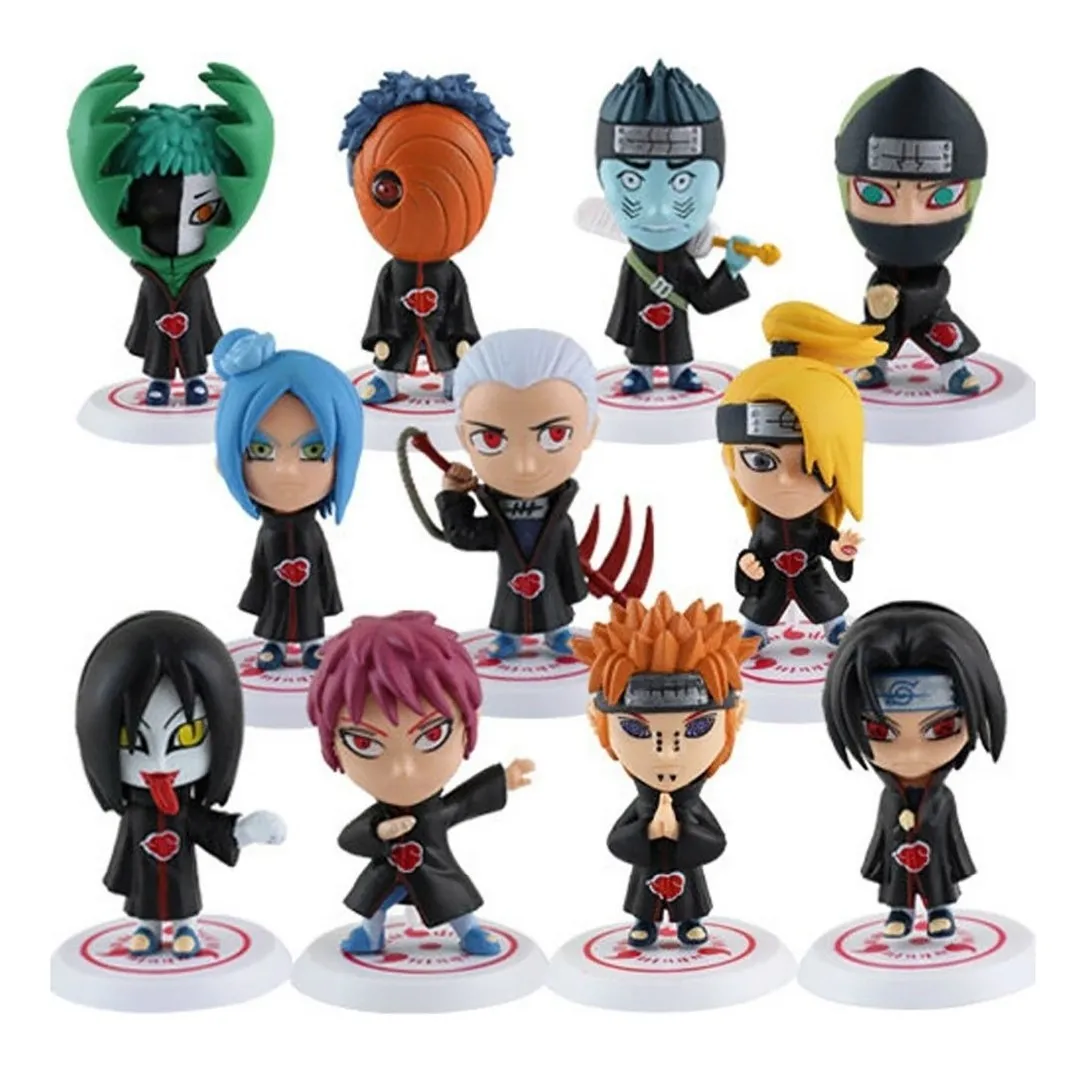Set 11 Figuras Mini Akatsuki Chibi 8cm Aprox