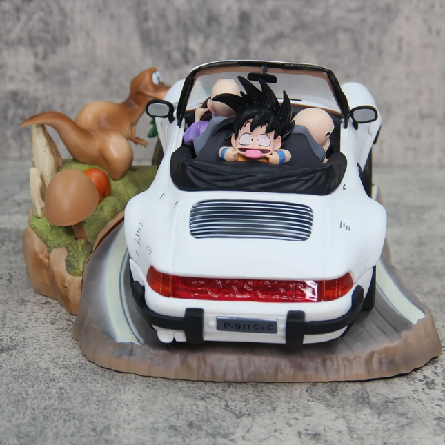 Figura Goku y Maestro Roshi en Auto 15x30cm Aprox