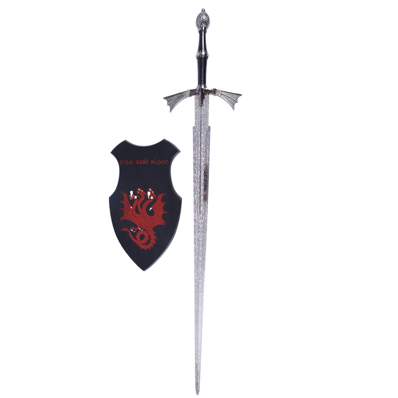 Espada Hermana Oscura de Acero + Soporte 100cm Aprox