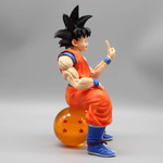 Figura Goku Sentado en Esfera de 4 Estrellas 22cm Aprox
