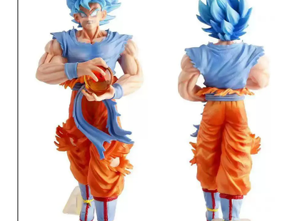 Figura Goku Super Saiyan Azul 28cm Aprox | Con Esfera del Dragón