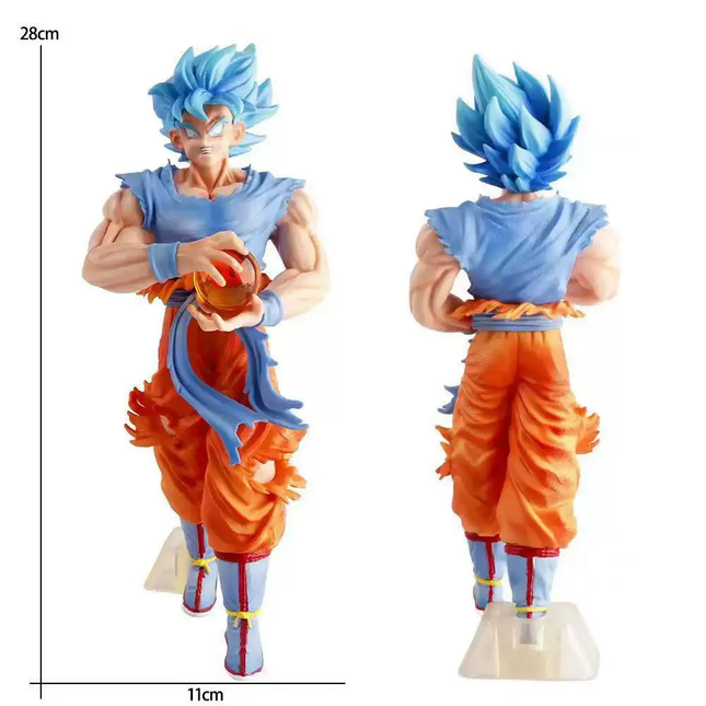 Figura Goku Super Saiyan Azul 28cm Aprox | Con Esfera del Dragón
