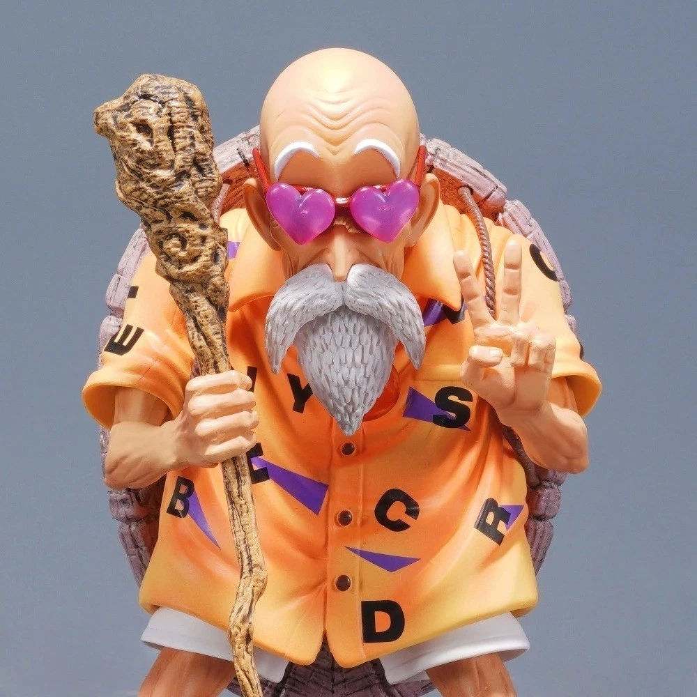 Figura Maestro Roshi con Tortuga Dragon Ball 30cm Aprox