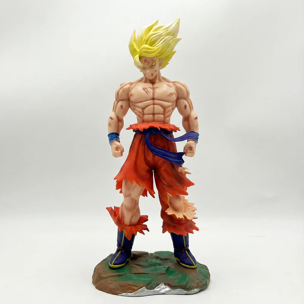 Figura Goku Super Saiyan 23cm Aprox | Gi Rojo Batalla con Base
