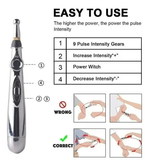 Lápiz de Acupuntura Electrónico 3 en 1 para Terapia de Masaje 18cm Aprox