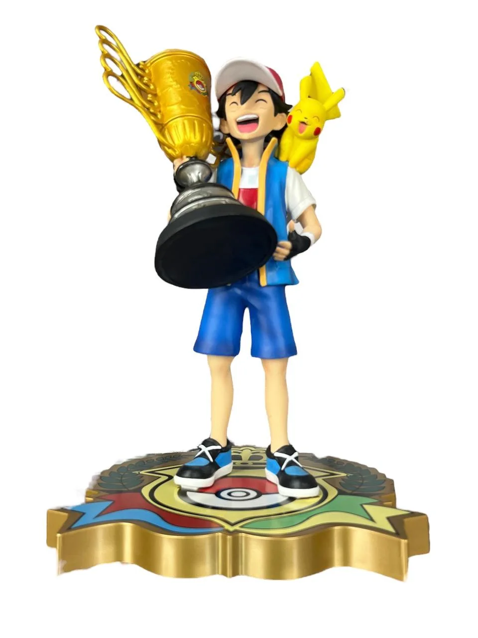 Figura Ash Ketchum Campeón Mundial Pokémon 26cm Aprox