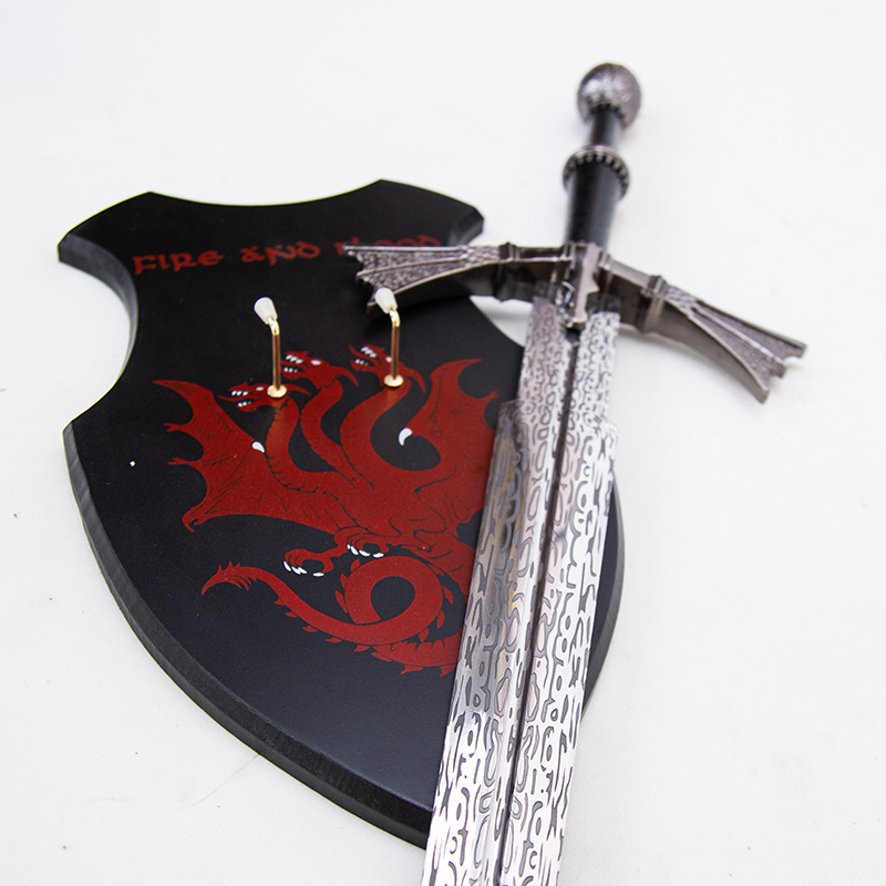 Espada Hermana Oscura de Acero + Soporte 100cm Aprox