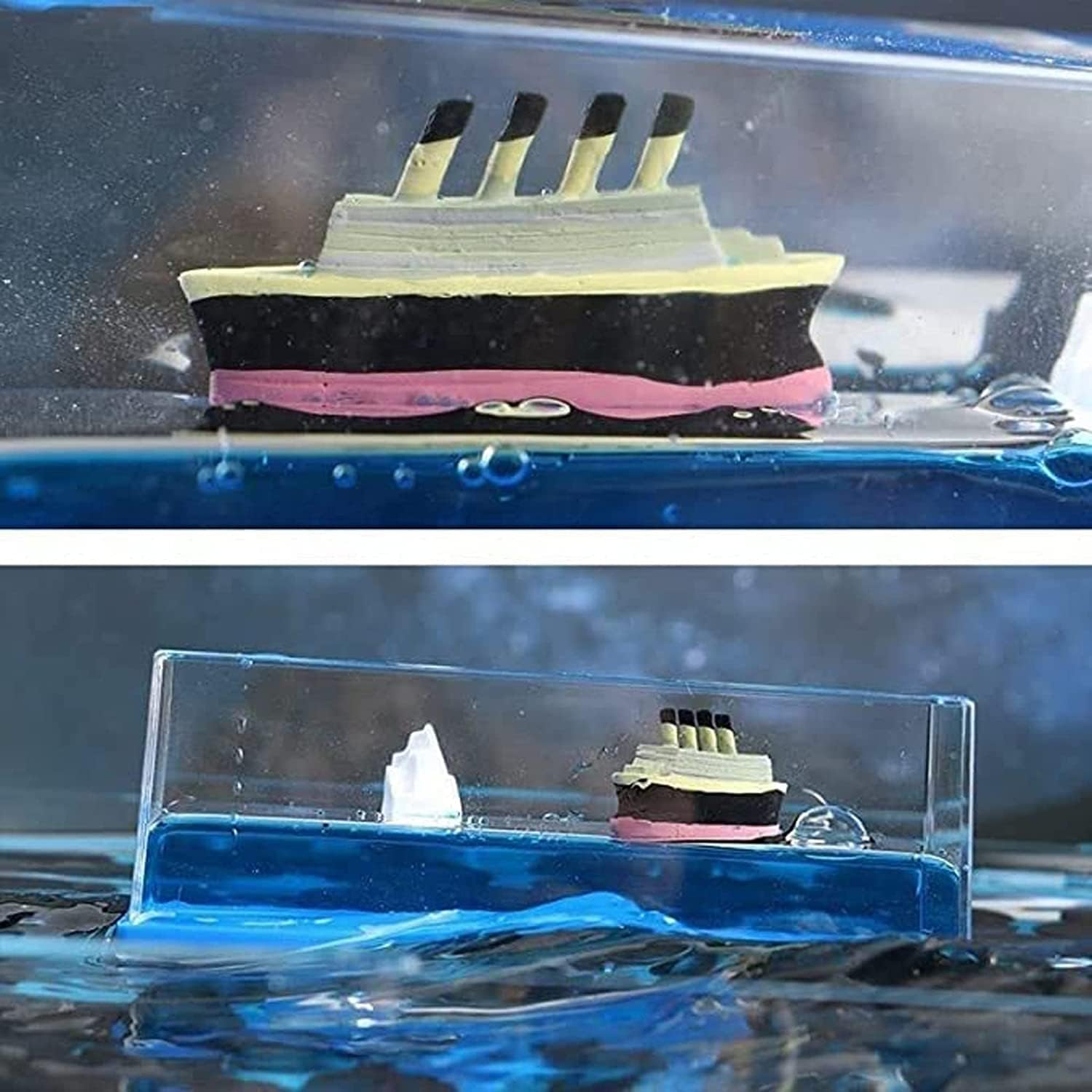 Diorama Titanic Líquido con Iceberg 15cm Aprox