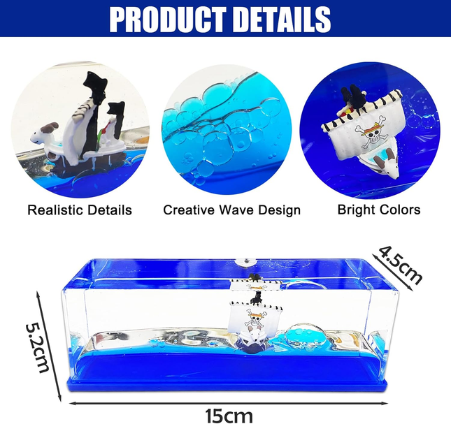 Diorama Going Merry One Piece Líquido 15cm Aprox